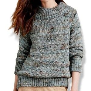 Anthropologie Moth Knit Marled Mock Neck Sweater Small
